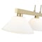 Z-Lite Cobalt Billiard, 3-Light, 14.25 In.W x 49.5 In.L x 10.5 In.H, Modern Gold/Matte Opal 152MGLD-AMO13 - alternate 3